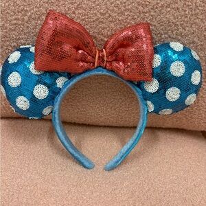 Disney Blue and Pink Sequin Minnie Mouse Ears